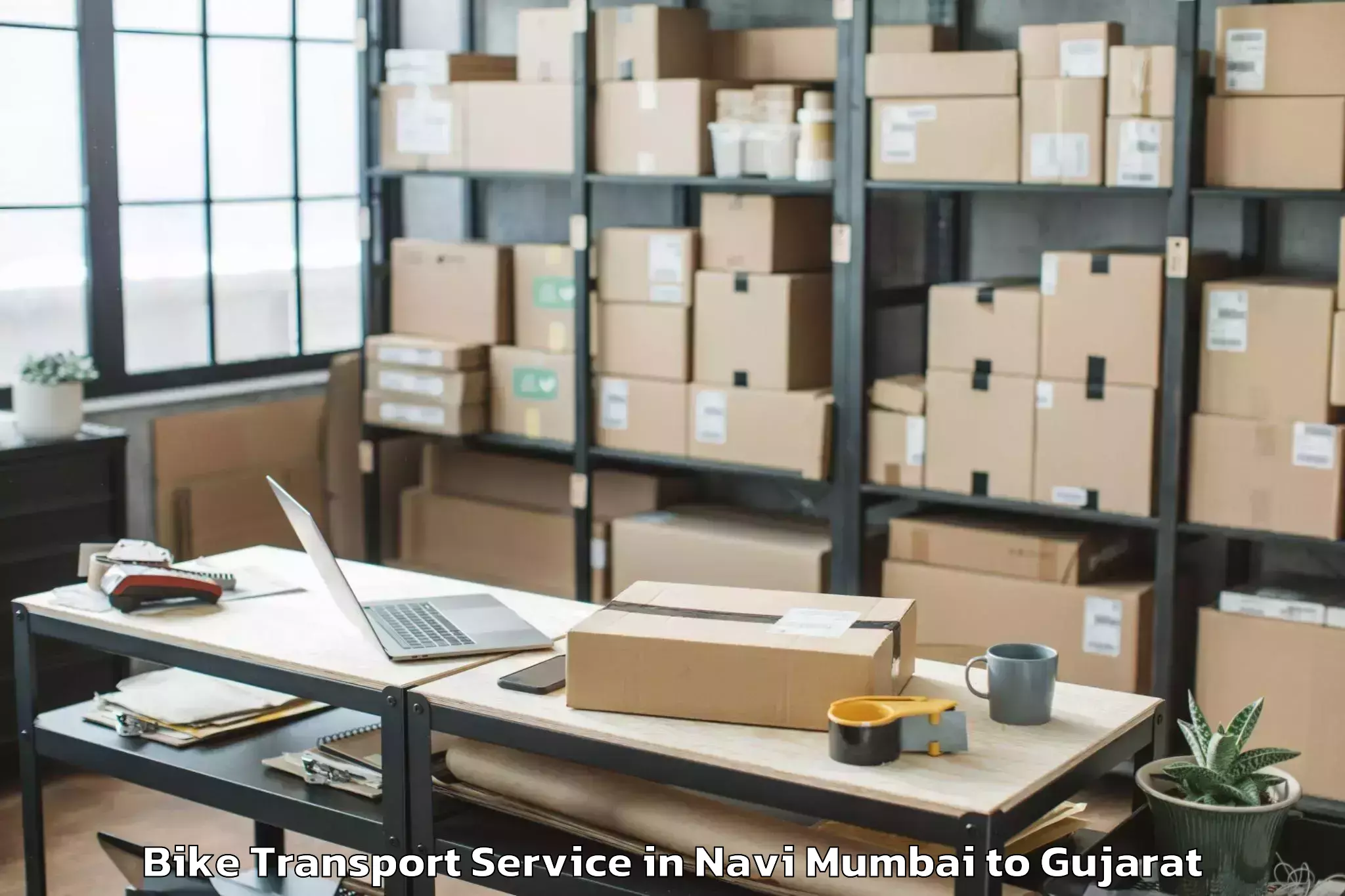 Reliable Navi Mumbai to Koyali Bike Transport